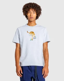 Puma Graphic Tee Light Grey Heather- Tops