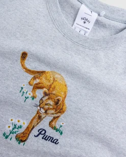 Puma Graphic Tee Light Grey Heather- Tops
