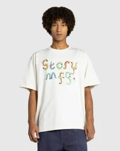 Story mfg. Grateful Tee SS Ecru Bugging- Tops