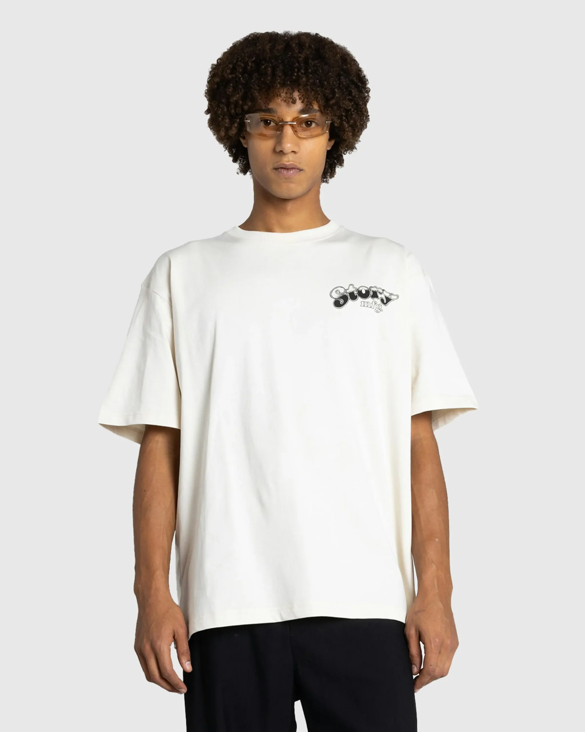 Story mfg. Grateful Tee SS Ecru Compost- Tops