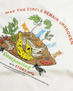 Story mfg. Grateful Tee SS Ecru Compost- Tops