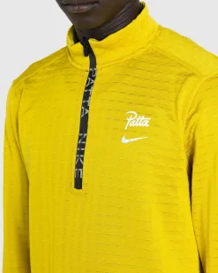 Nike Half-Zip Long-Sleeve Top Saffron Quartz- Tops