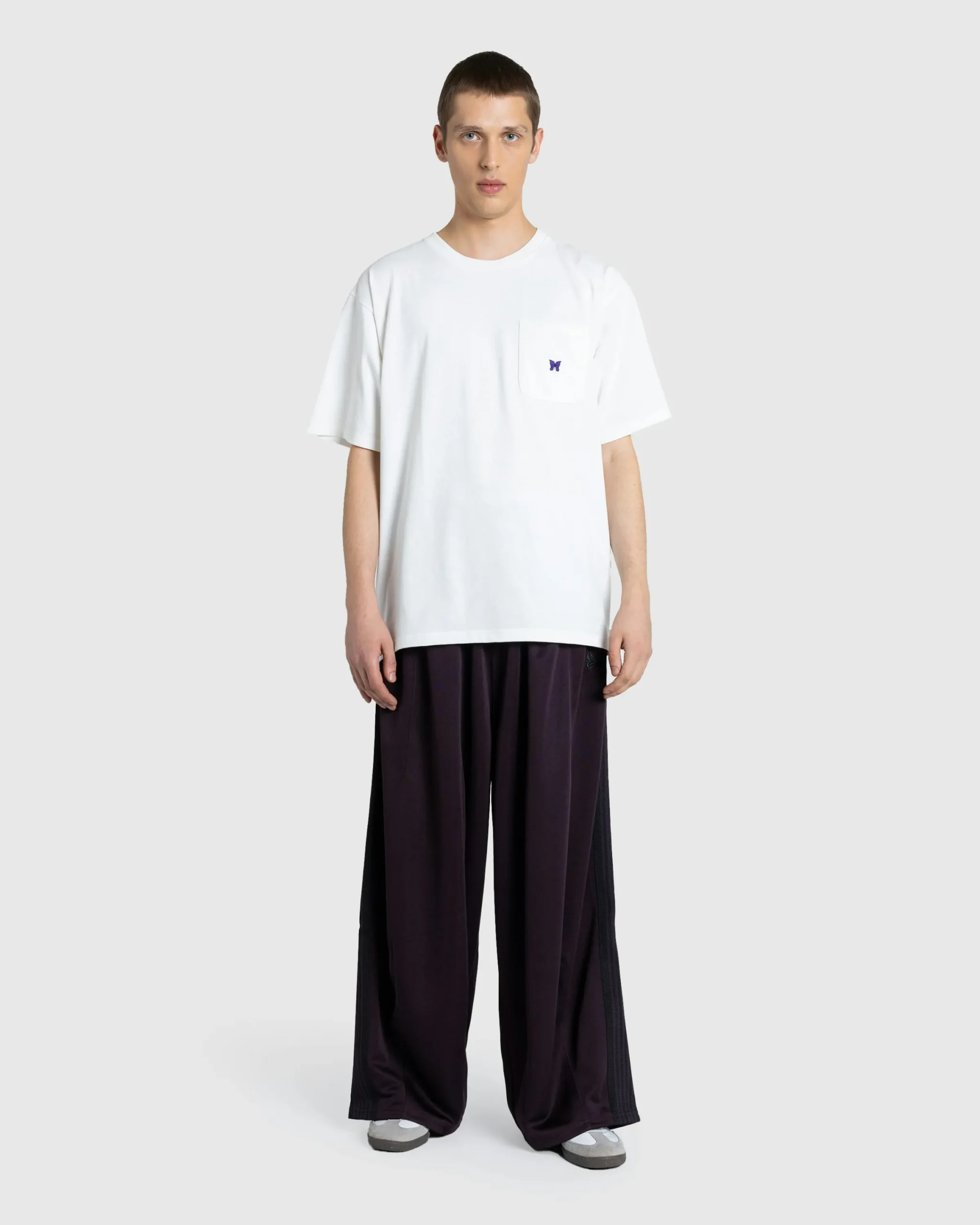 Needles H.D. Track Pant Poly Smooth Dark Purple- Pants