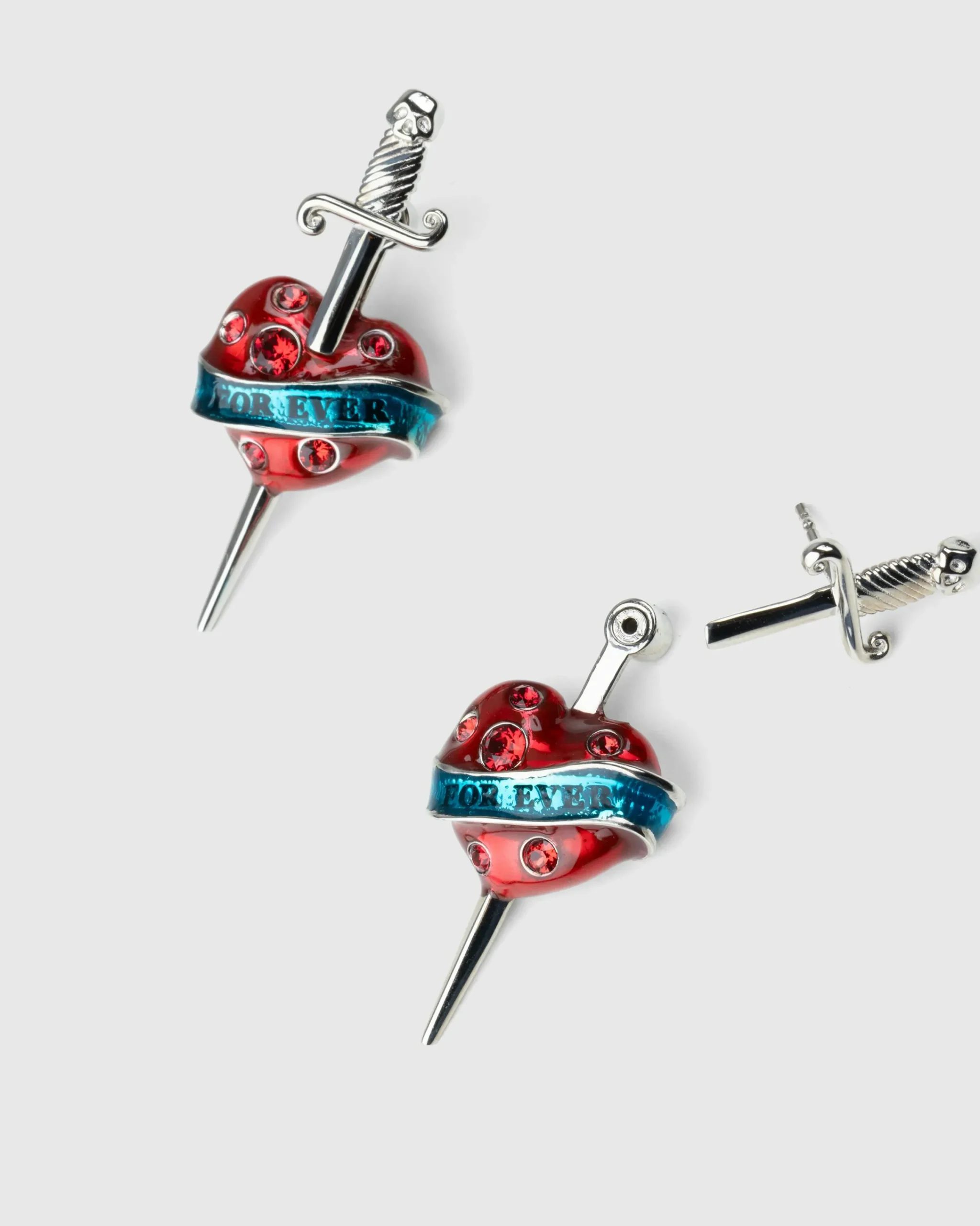 Jean Paul Gaultier Heart and Sword Earrings- Jewelry