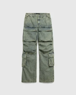 Entire Studios Heavy Denim Cargo Surface Wave- Pants