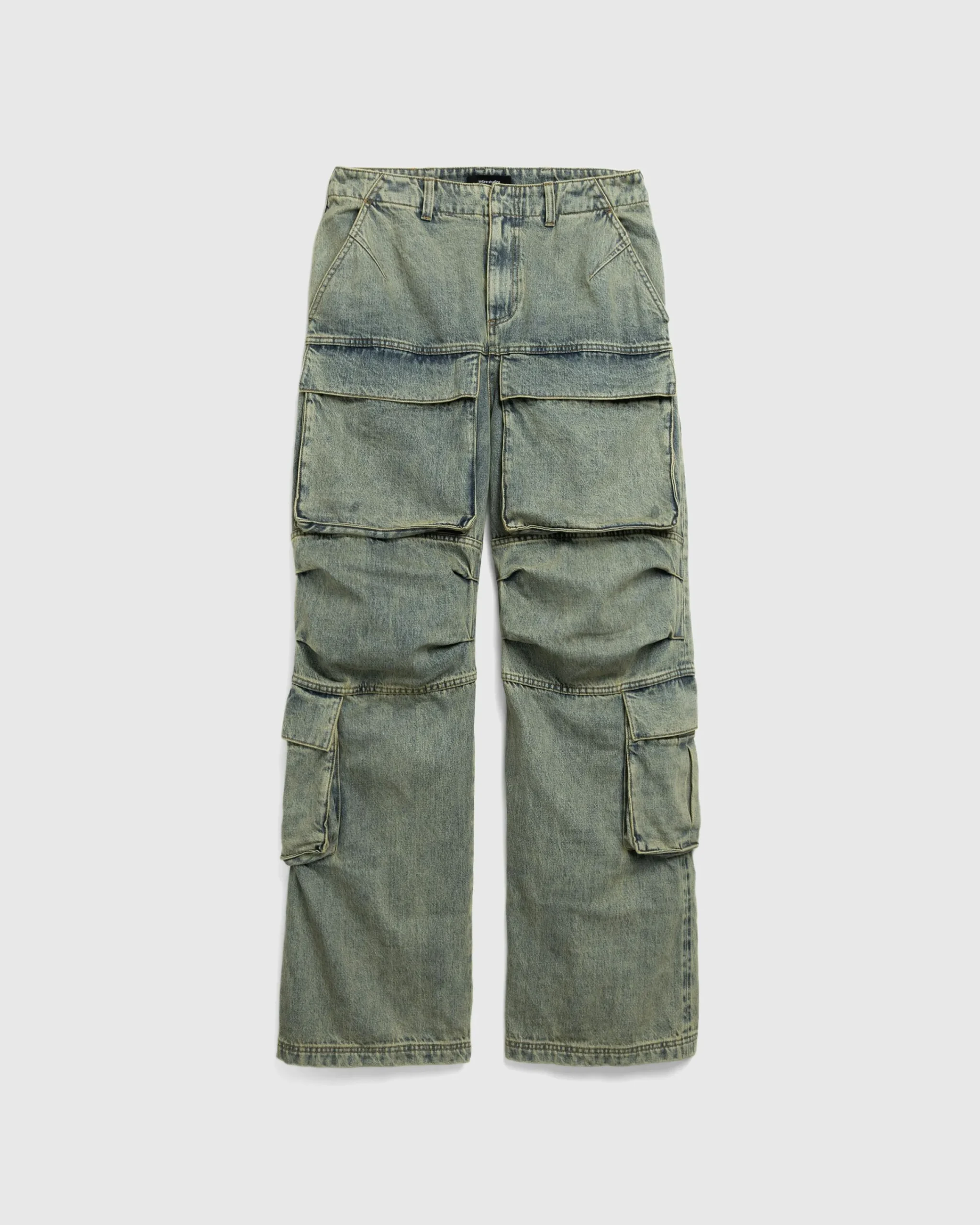 Entire Studios Heavy Denim Cargo Surface Wave- Pants