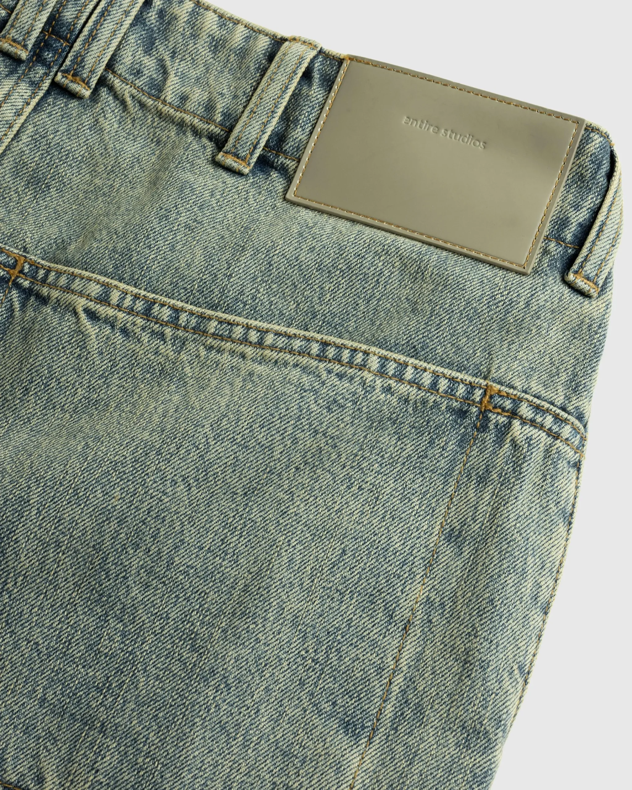 Entire Studios Heavy Denim Cargo Surface Wave- Pants
