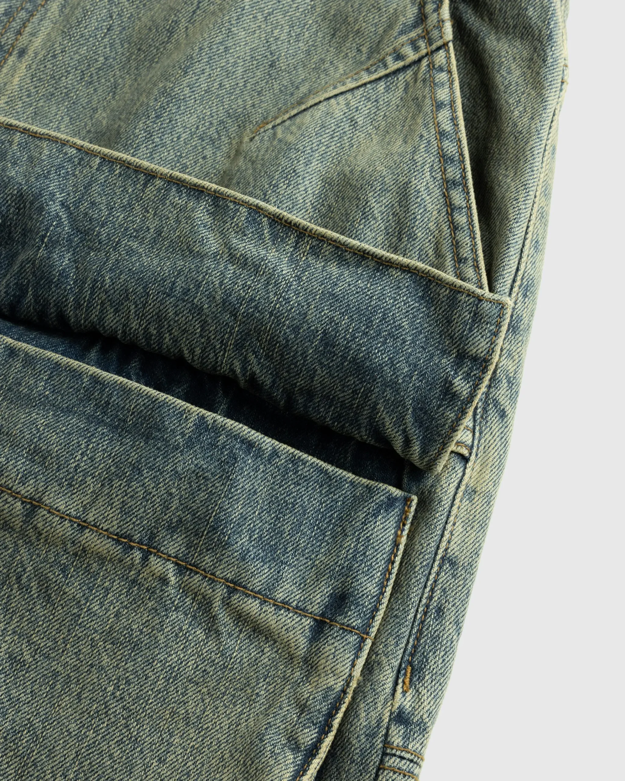 Entire Studios Heavy Denim Cargo Surface Wave- Pants