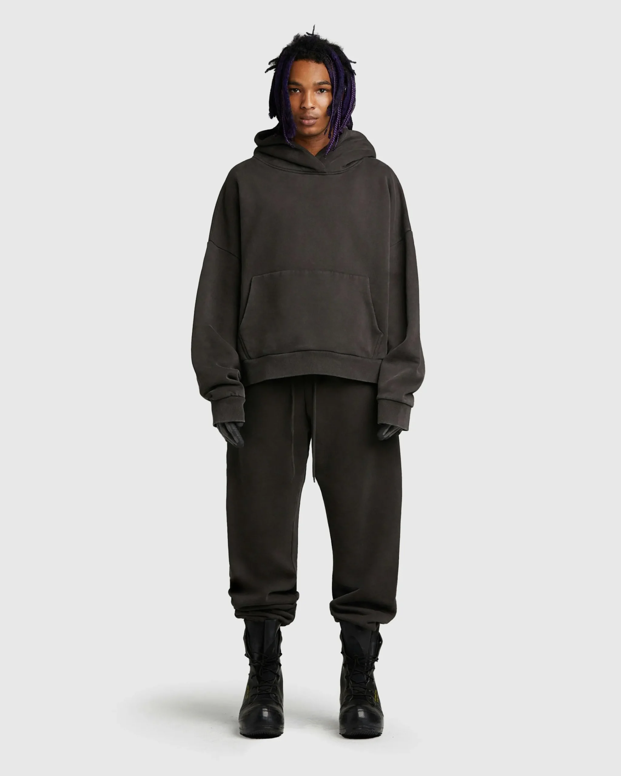 Entire Studios Heavy Hood Washed Black- Sweats