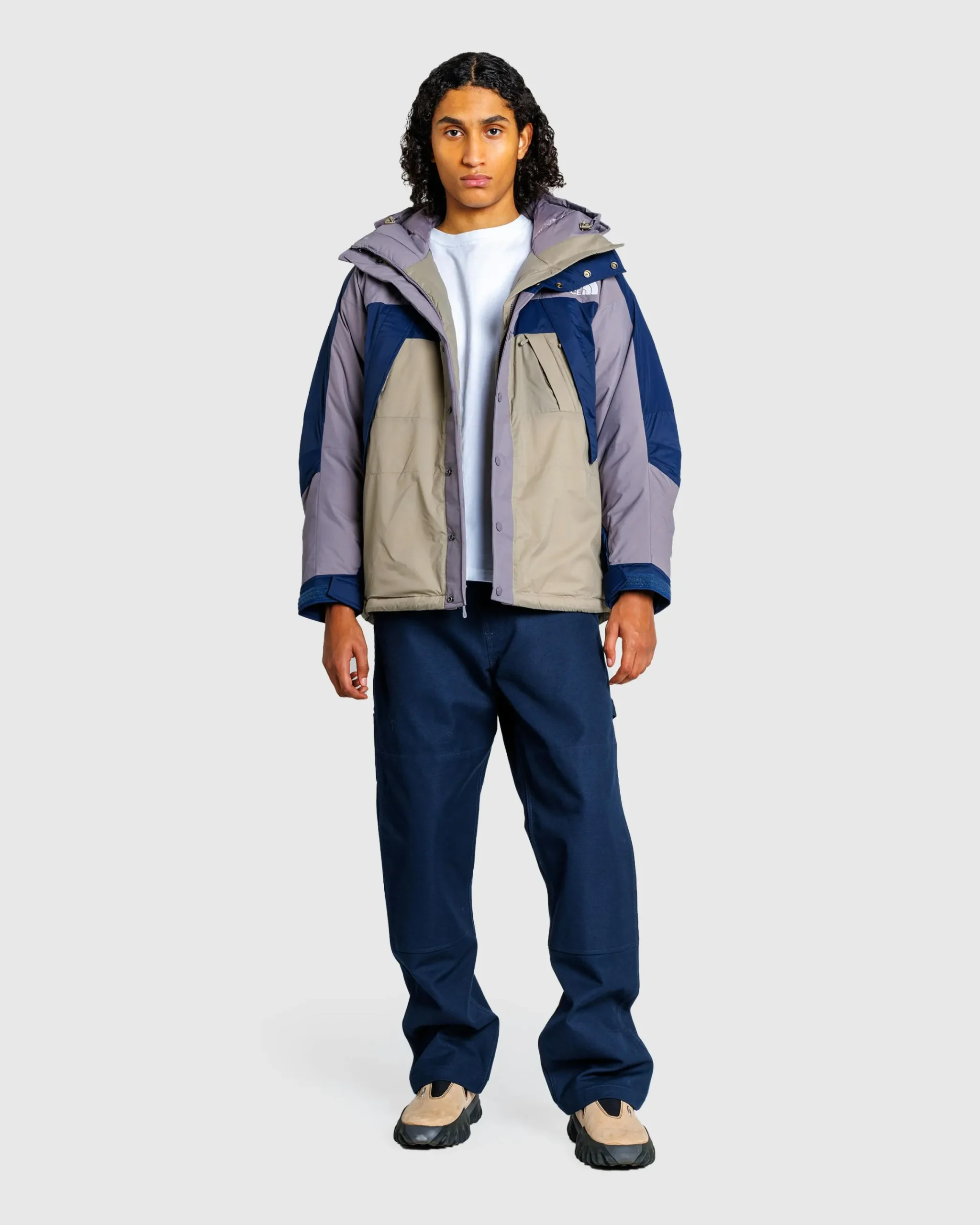 The North Face Heavy Weight Mountain Down Jacket Lunar Stone/Cavern Gray- Outerwear