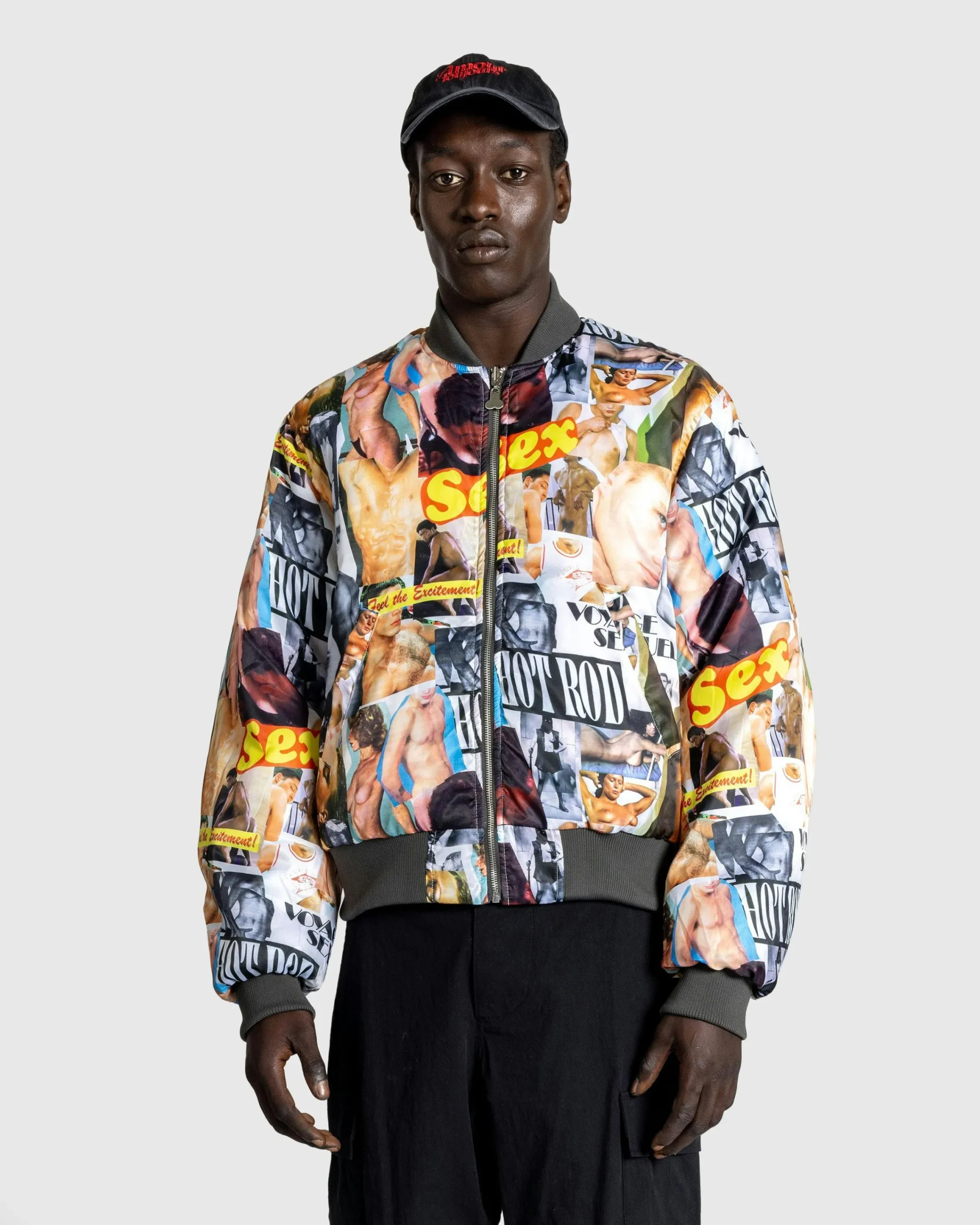 Carne Bollente Hidden Pleasures Bomber Jacket Gray- Outerwear