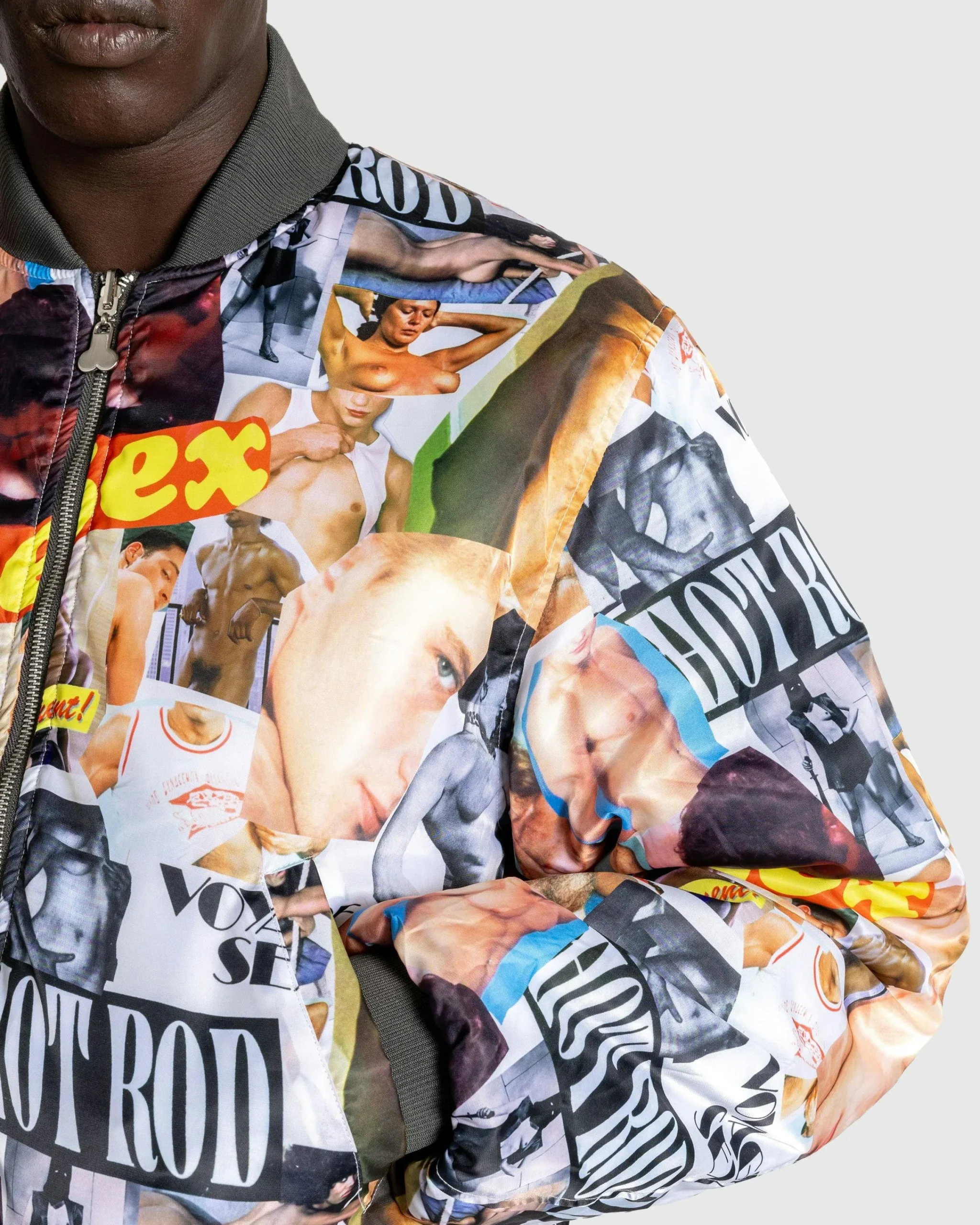 Carne Bollente Hidden Pleasures Bomber Jacket Gray- Outerwear