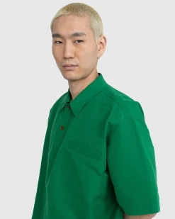 Auralee High Density Finx Linen Weather Shirt- Tops