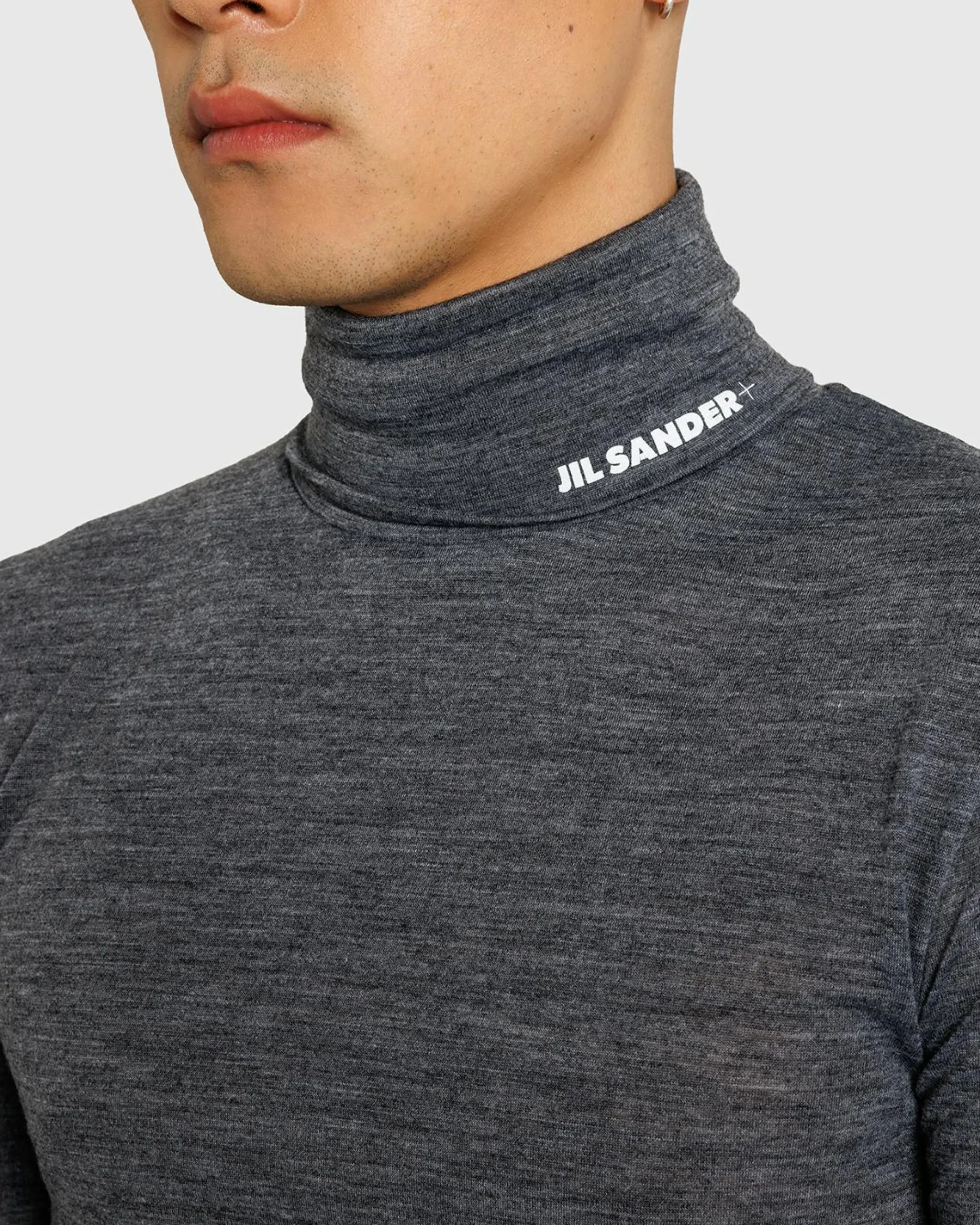 Jil Sander High-Neck Shirt Dark Grey- Knitwear