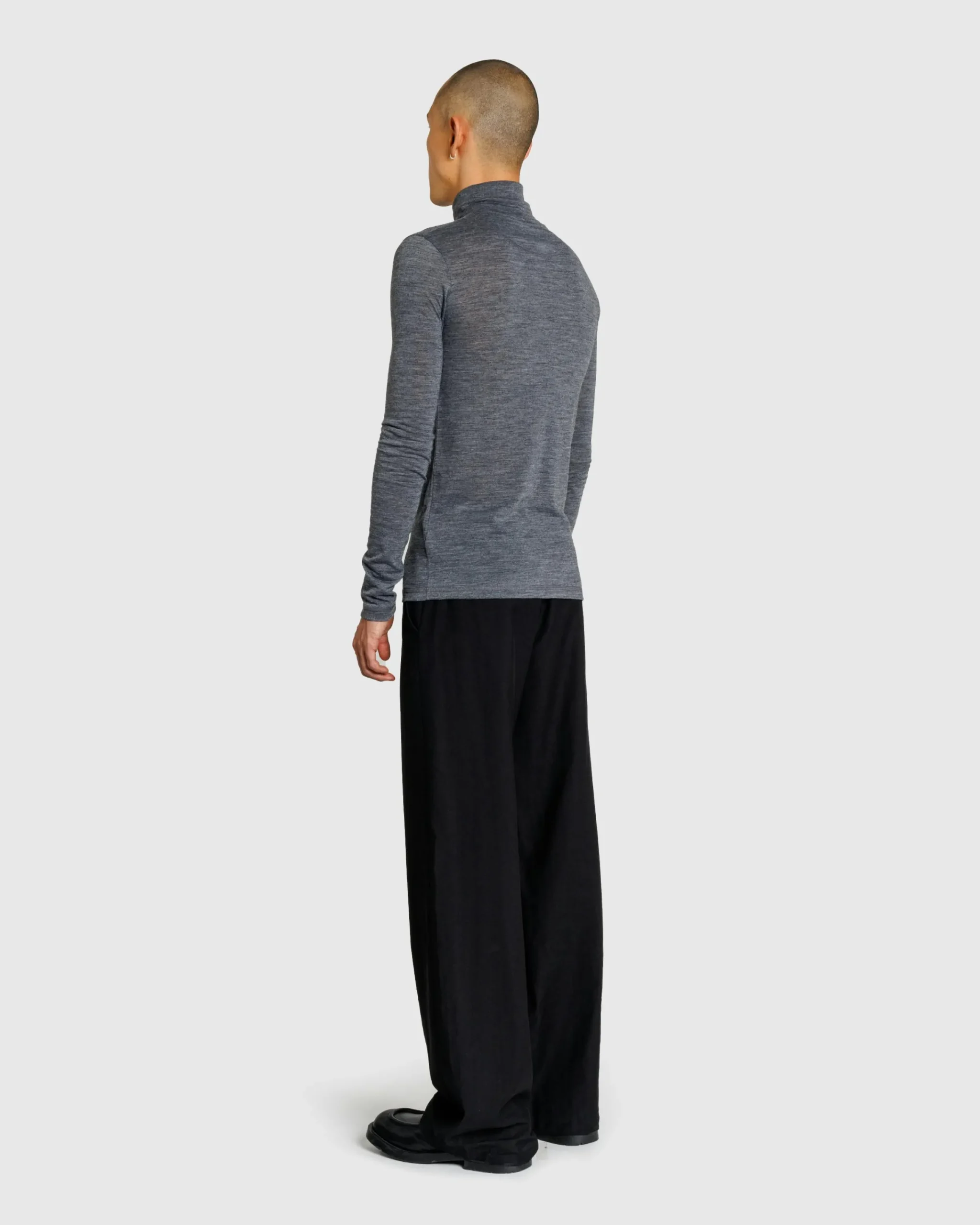 Jil Sander High-Neck Shirt Dark Grey- Knitwear