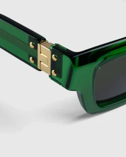 Bottega Veneta Hinge Acetate Square Sunglasses- Sunglasses