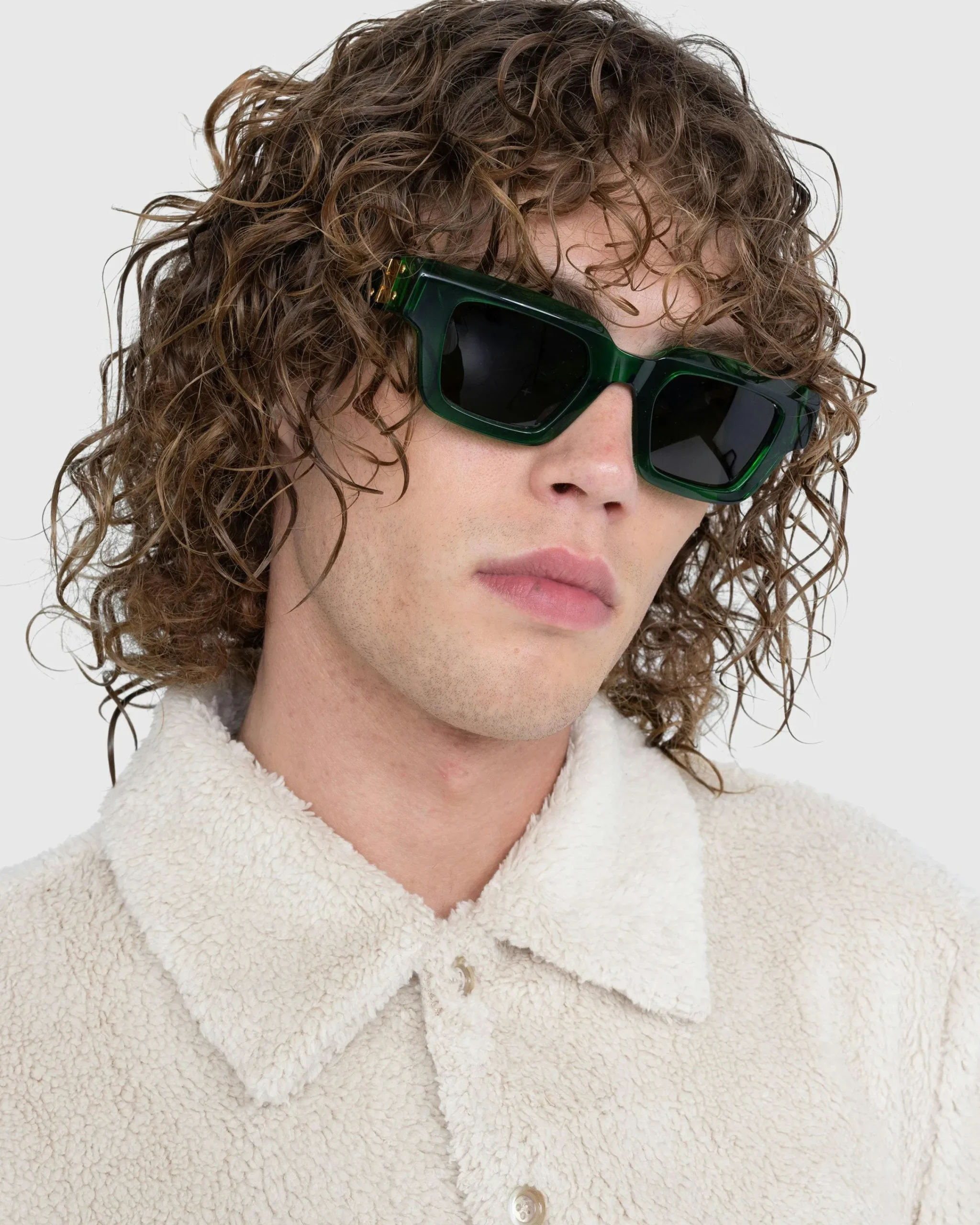 Bottega Veneta Hinge Acetate Square Sunglasses- Sunglasses