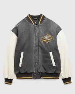 Patta Homerun Denim Varsity Jacket- Outerwear