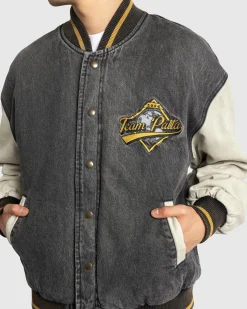 Patta Homerun Denim Varsity Jacket- Outerwear