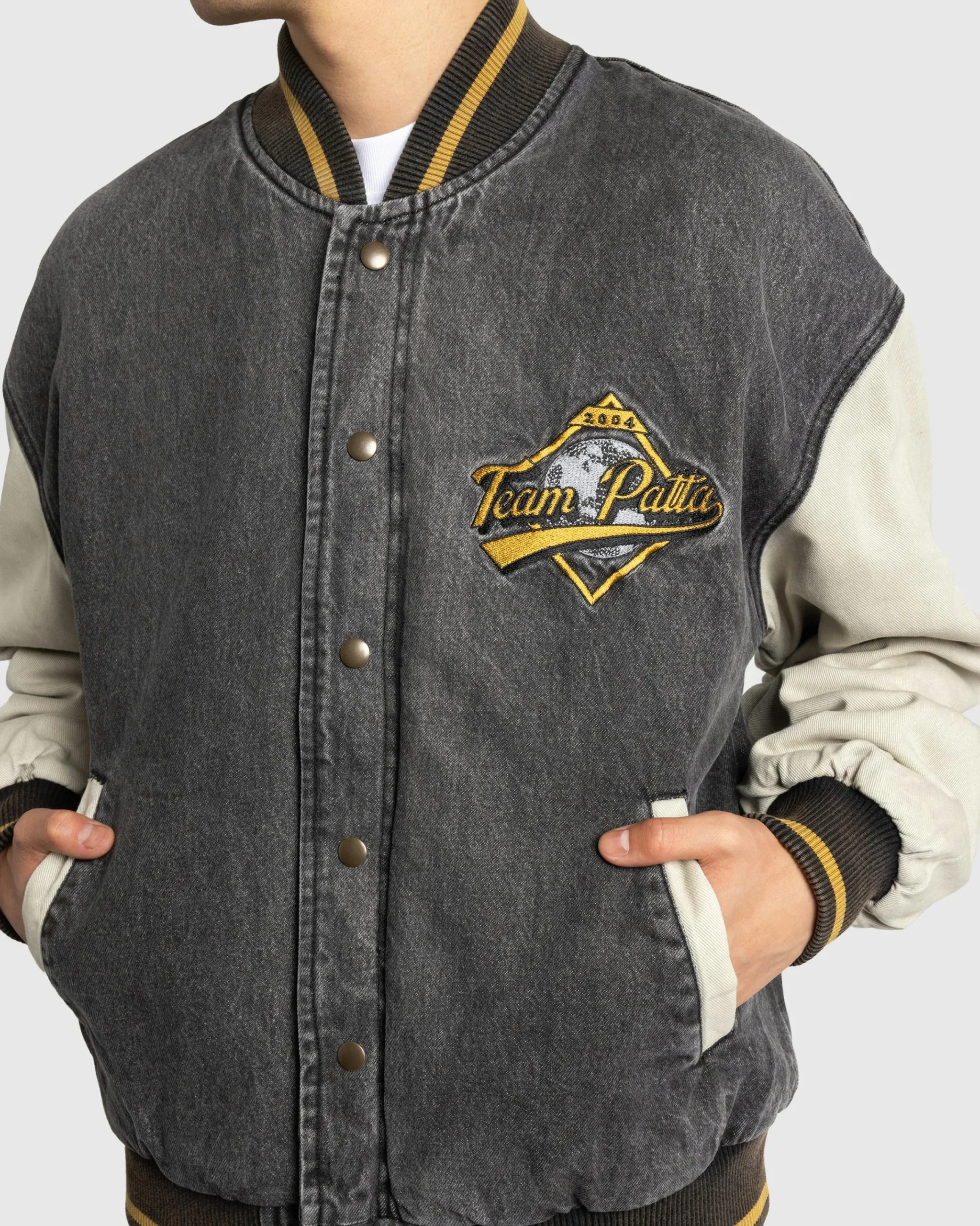 Patta Homerun Denim Varsity Jacket- Outerwear
