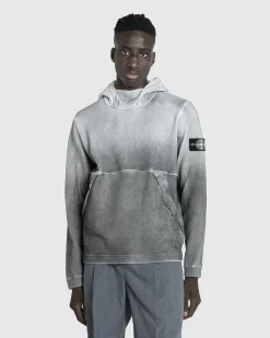 Stone Island Hooded Sweatshirt Lead Grey- Sweats