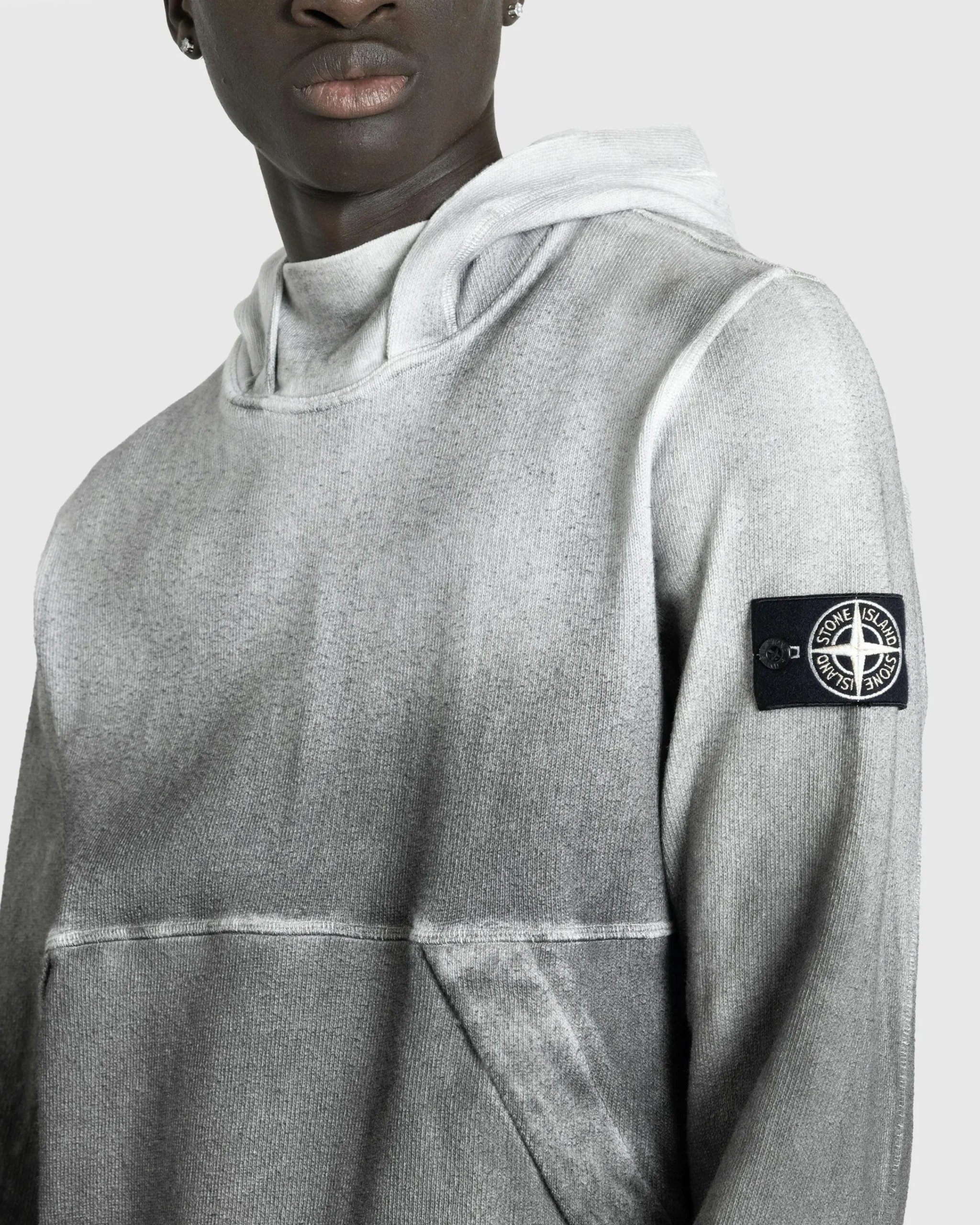Stone Island Hooded Sweatshirt Lead Grey- Sweats