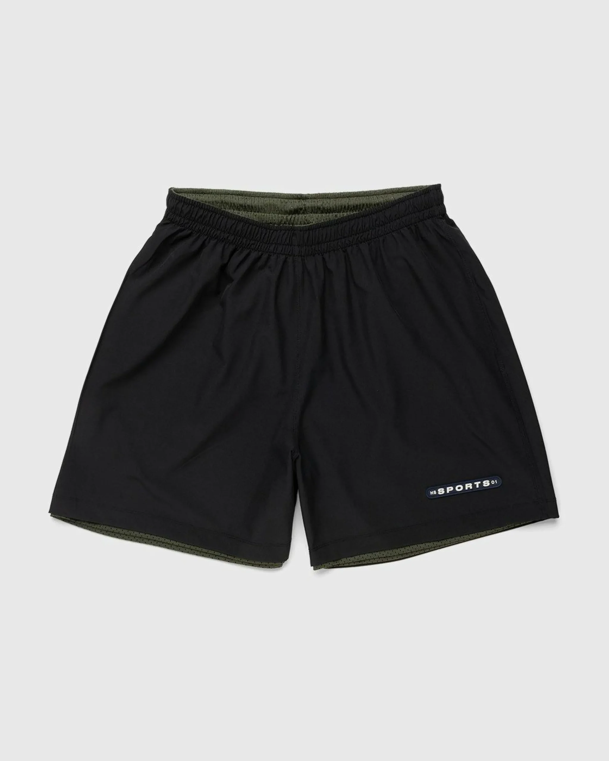 Highsnobiety HS Sports Reversible Mesh Shorts Black/Khaki- Shorts