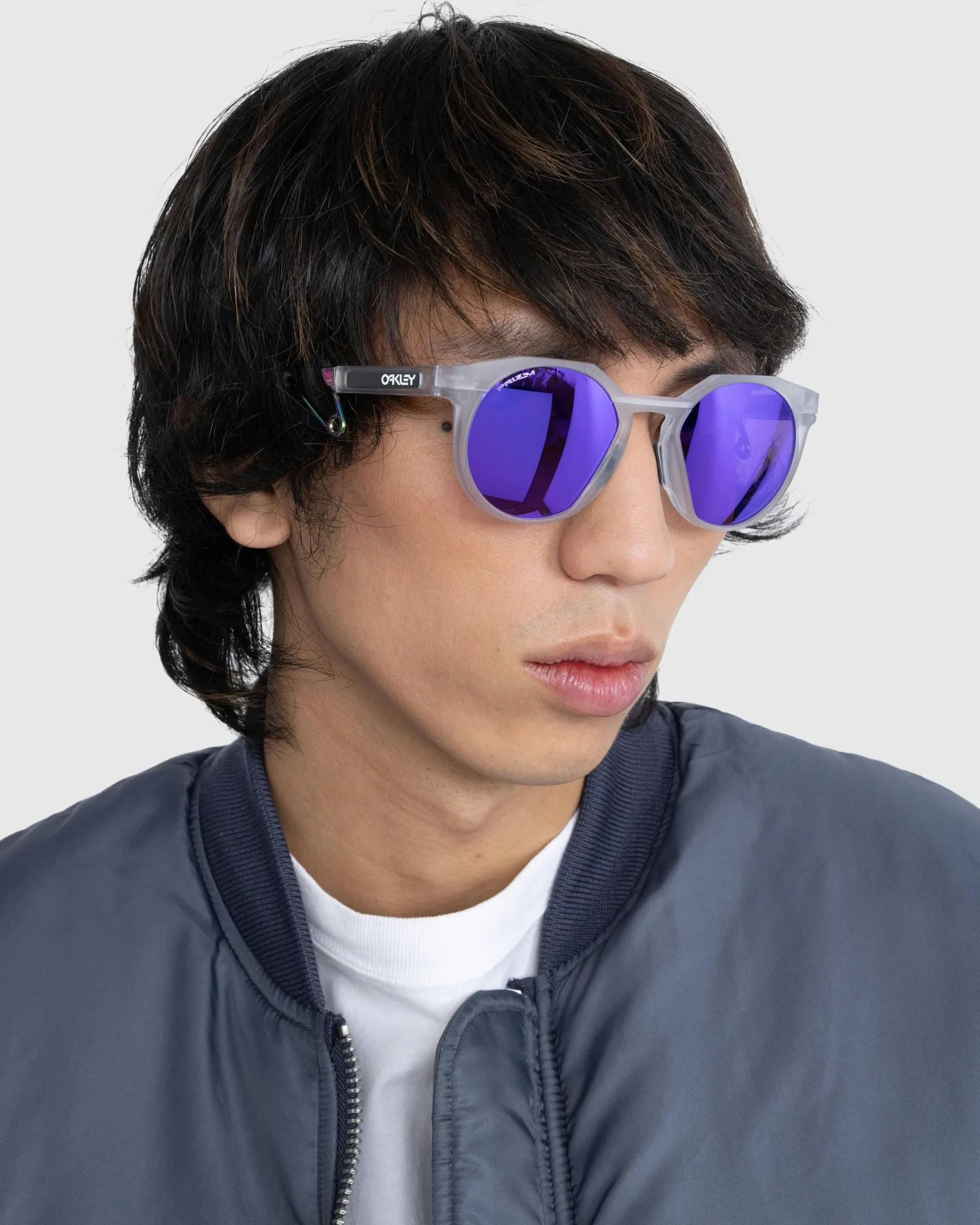 Oakley HSTN Metal Matte Clear/Prizm Violet- Sunglasses