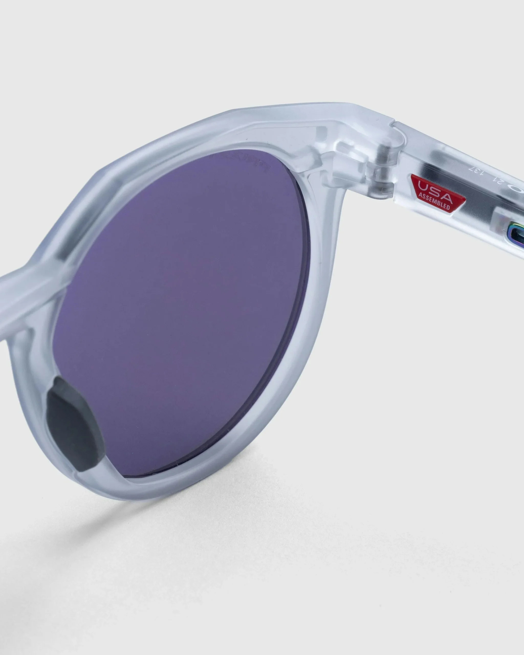 Oakley HSTN Metal Matte Clear/Prizm Violet- Sunglasses