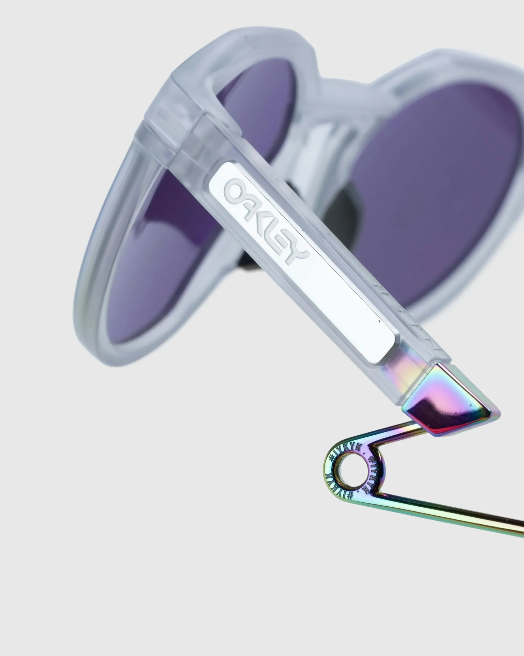 Oakley HSTN Metal Matte Clear/Prizm Violet- Sunglasses