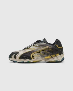 Puma Inhale Distressed Warm White/Black-Pelé Yellow- Sneakers