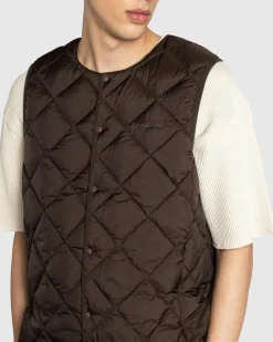 Gramicci Inner Down Vest Dark Brown- Outerwear