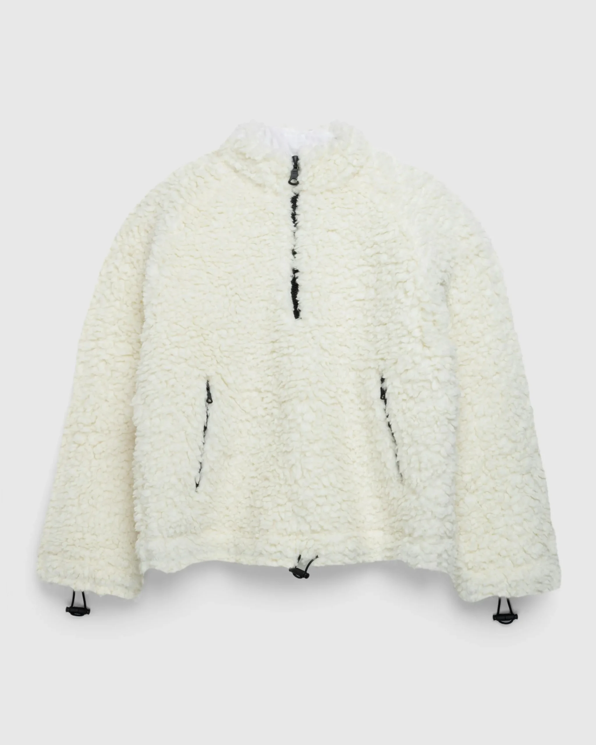 Meta Campania Collective Jason Shearling Quarter-Zip Natural White- Outerwear