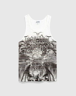Jean Paul Gaultier Jersey Tank Top Printed Diablo- Tops