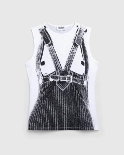 Jean Paul Gaultier Jersey Tank Top Printed Madonna Trompe L'Œil- Tops