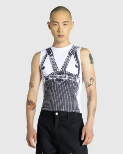 Jean Paul Gaultier Jersey Tank Top Printed Madonna Trompe L'Œil- Tops