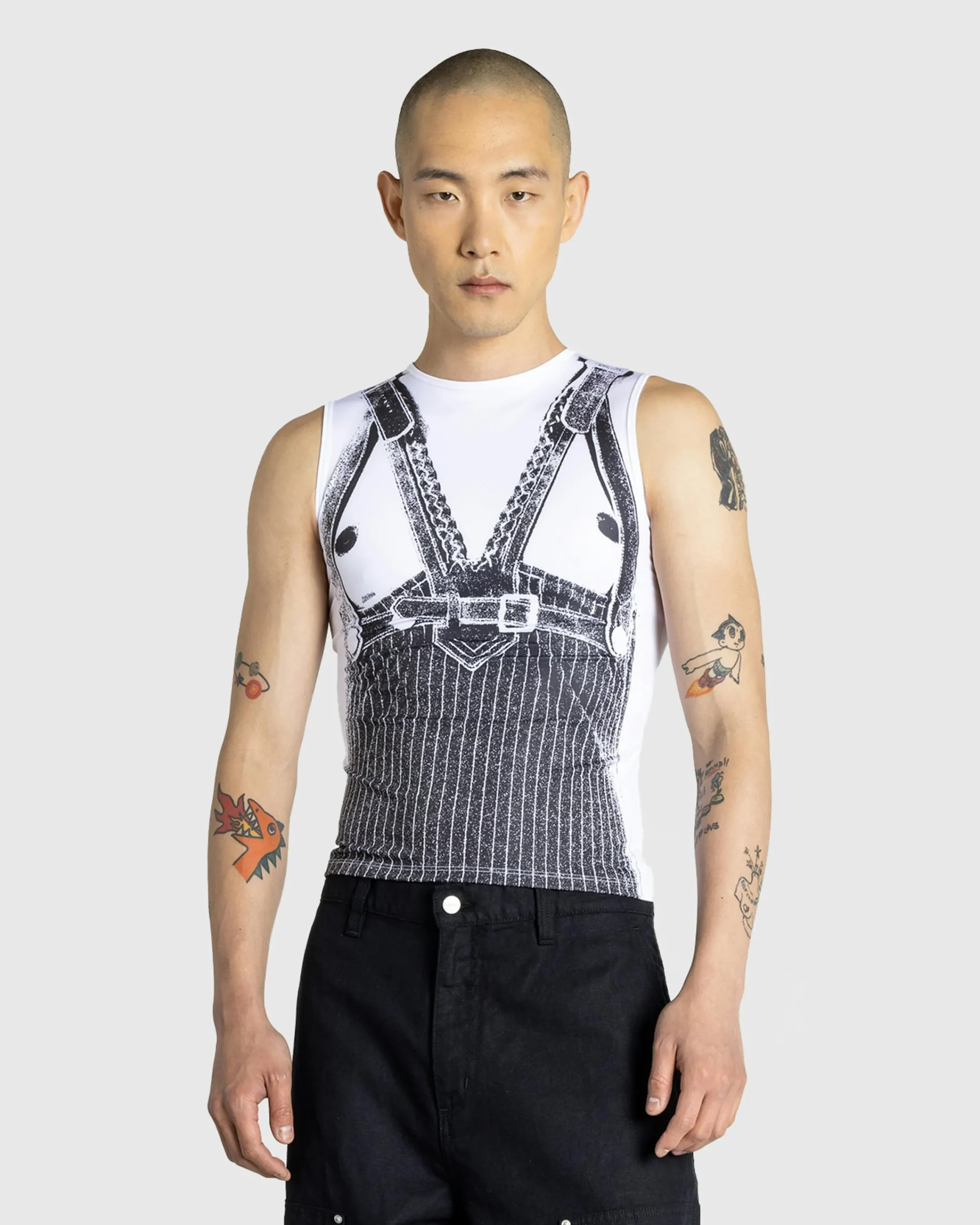 Jean Paul Gaultier Jersey Tank Top Printed Madonna Trompe L'Œil- Tops