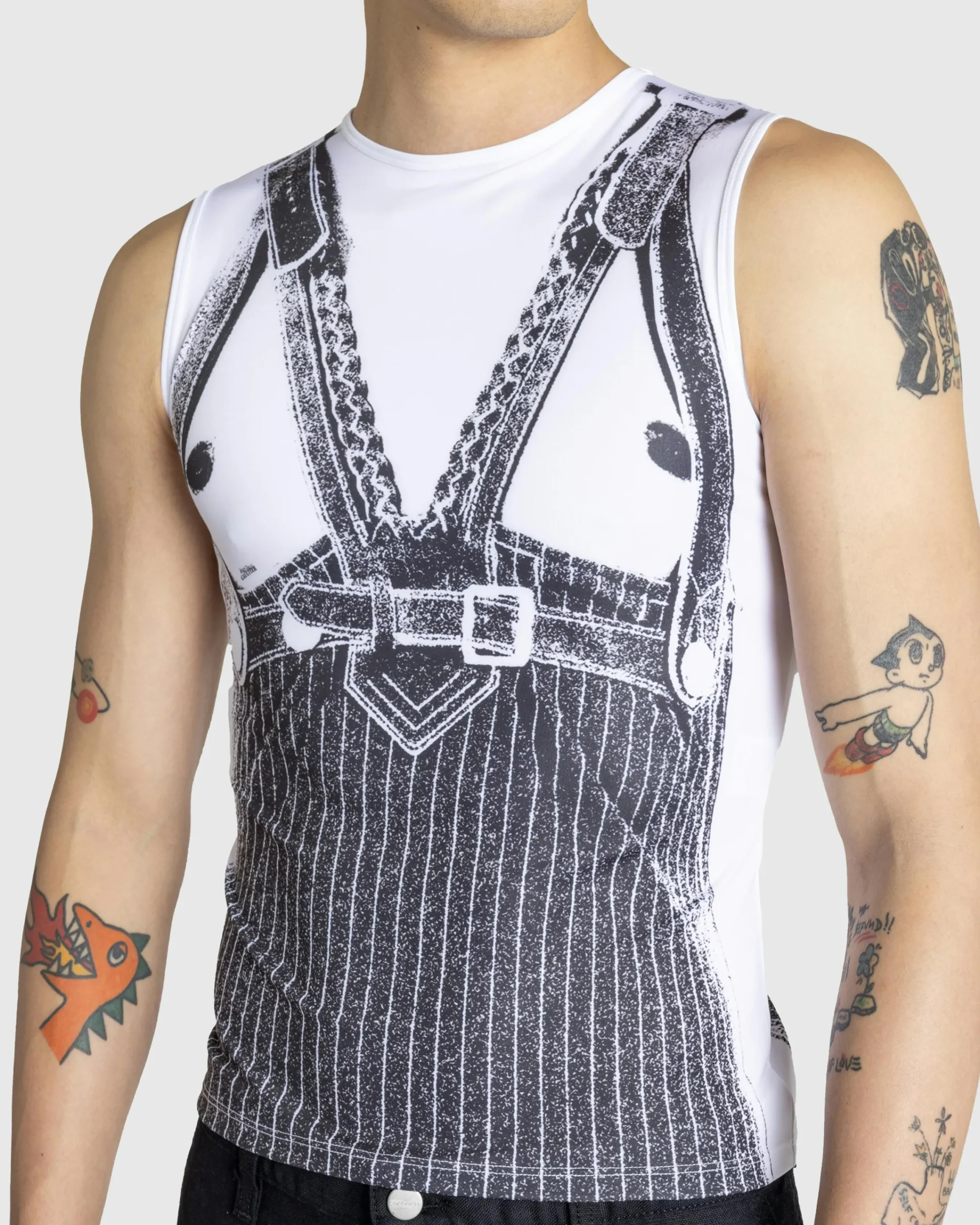 Jean Paul Gaultier Jersey Tank Top Printed Madonna Trompe L'Œil- Tops