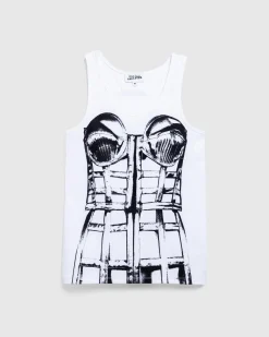 Jean Paul Gaultier Jersey Top Printed Cage Trompe L'Œil- Tops