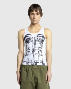 Jean Paul Gaultier Jersey Top Printed Cage Trompe L'Œil- Tops