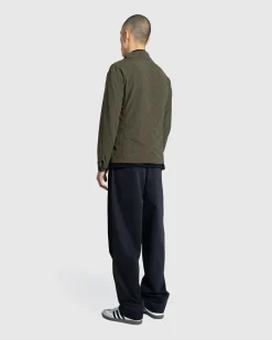 Meta Campania Collective Julian Selflined Nylon Shirt Jacket Dark Khaki- Outerwear