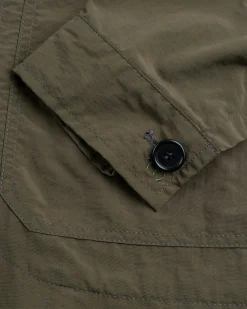 Meta Campania Collective Julian Selflined Nylon Shirt Jacket Dark Khaki- Outerwear