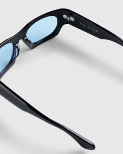 Port Tanger Kerewan Black Acetate/Rif Blue Lens- Sunglasses