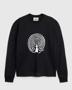 Rayon Vert Kern Long-Sleeve T-Shirt Golgotha Black- Tops