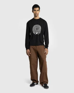 Rayon Vert Kern Long-Sleeve T-Shirt Golgotha Black- Tops