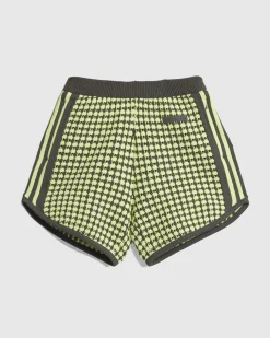 adidas Knit Shorts Semi Frozen Yellow/Night Brown- Shorts
