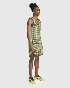 adidas Knit Shorts Semi Frozen Yellow/Night Brown- Shorts
