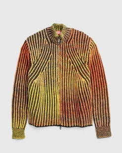 Diesel K-Oakland-Zip Knitwear Scarlet Ibis- Knitwear