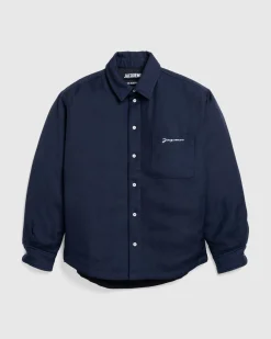 JACQUEMUS La Chemise Boulanger Dark Navy- Shirts