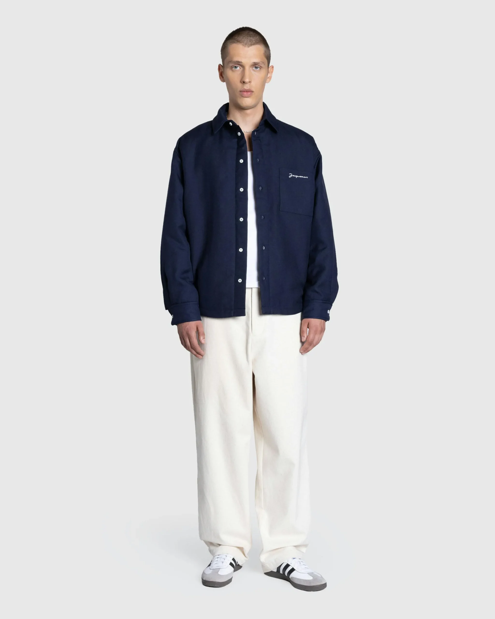 JACQUEMUS La Chemise Boulanger Dark Navy- Shirts